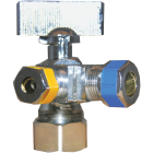 Lasco 5/8 In. C Inletx3/8 In. C Outletx1/4 In. C Outlet 1/4 Turn Angle Valve Image 1