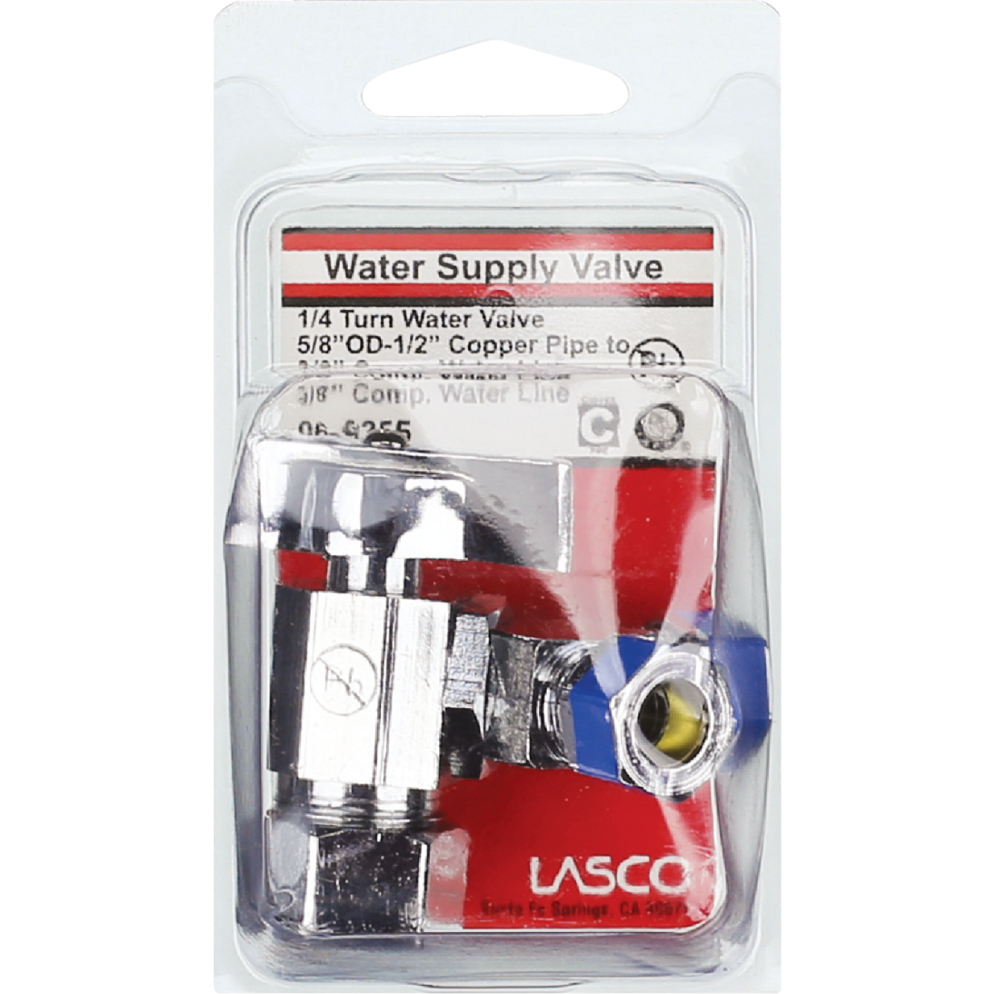 Lasco 5/8 In. C Inletx3/8 In. C Outletx3/8 In. C Outlet 1/4 Turn Angle Valve Image 2