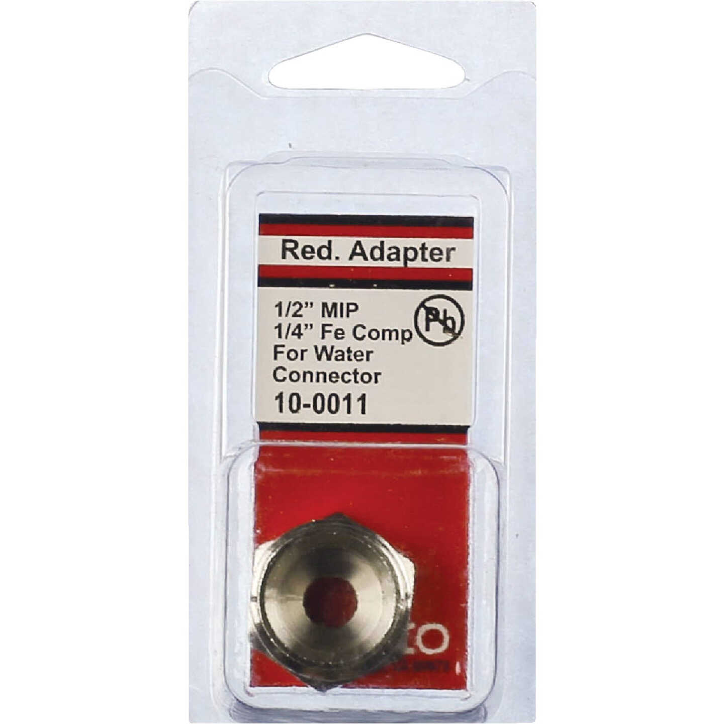 Lasco 1/2 In. IPS to 1/4 In. Compression Thread Brass Adapter Image 2