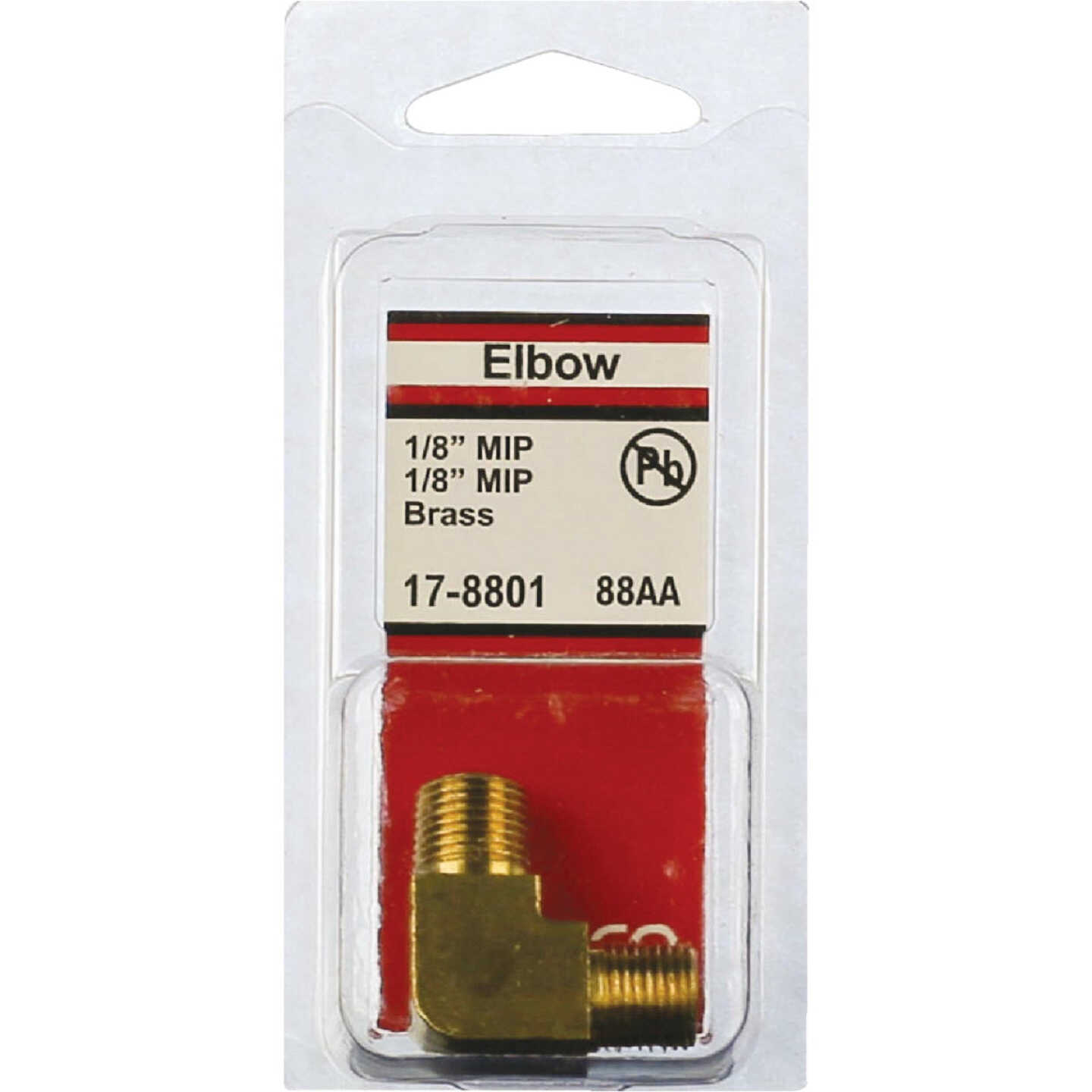 Lasco 1/8 In. MPT x 1/8 In. MPT 90 Deg. Brass Elbow (1/4 Bend) Image 2