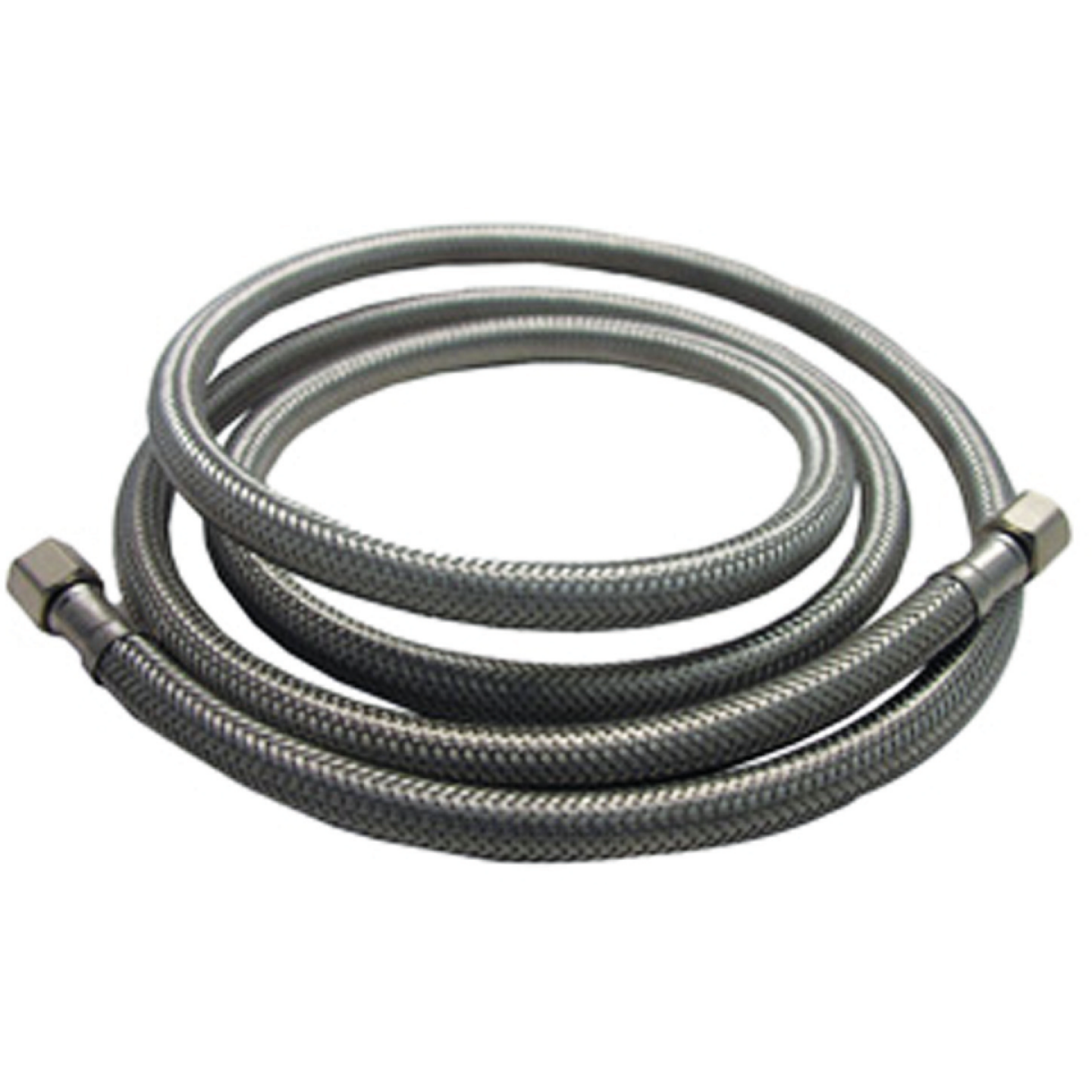 Lasco 1/4 In. x 1/4 In. x 12 In. Length Braided Supply Ice Maker Connector Hose Image 1
