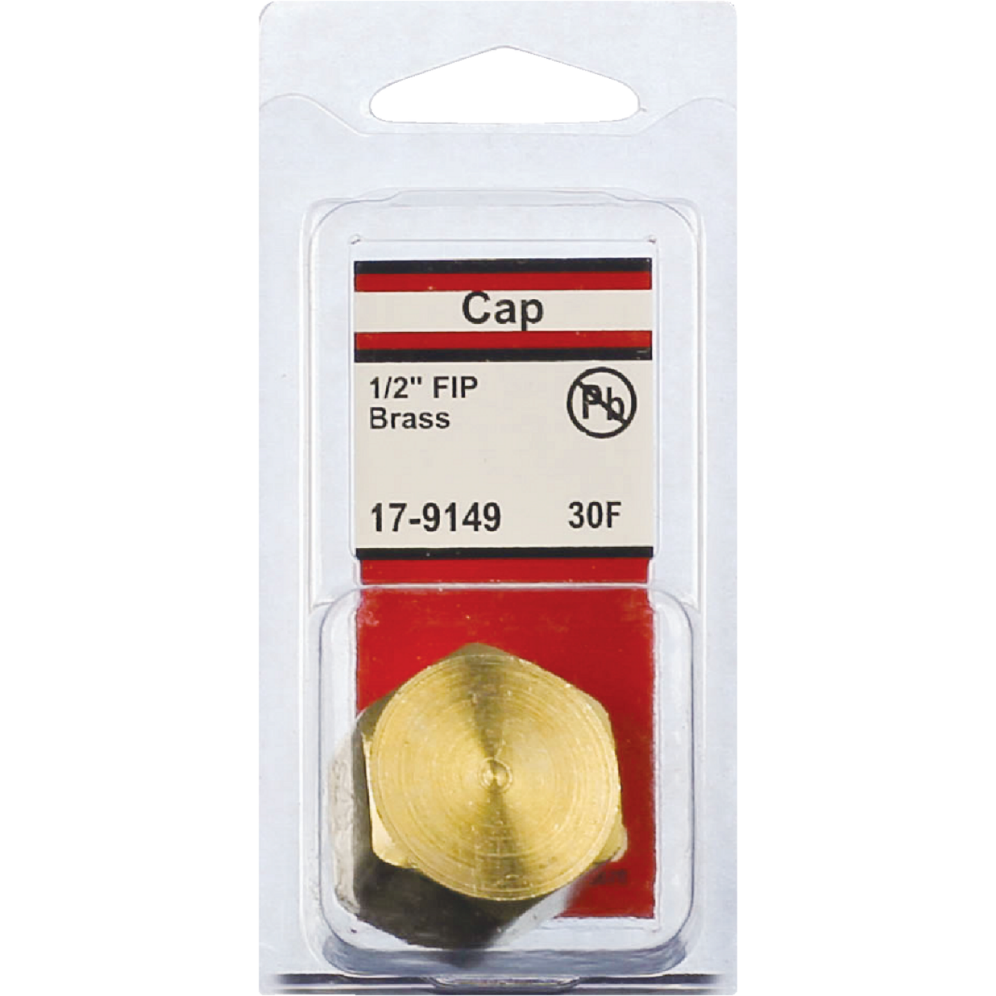 Lasco 1/2 In. Red Brass Threaded Pipe Cap Image 2