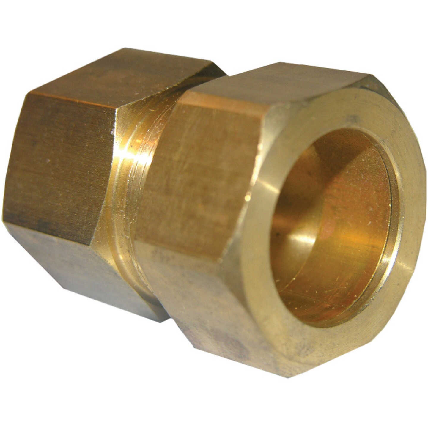 Lasco 7/8 In. C x 3/4 In. FPT Brass Compression Adapter Image 1
