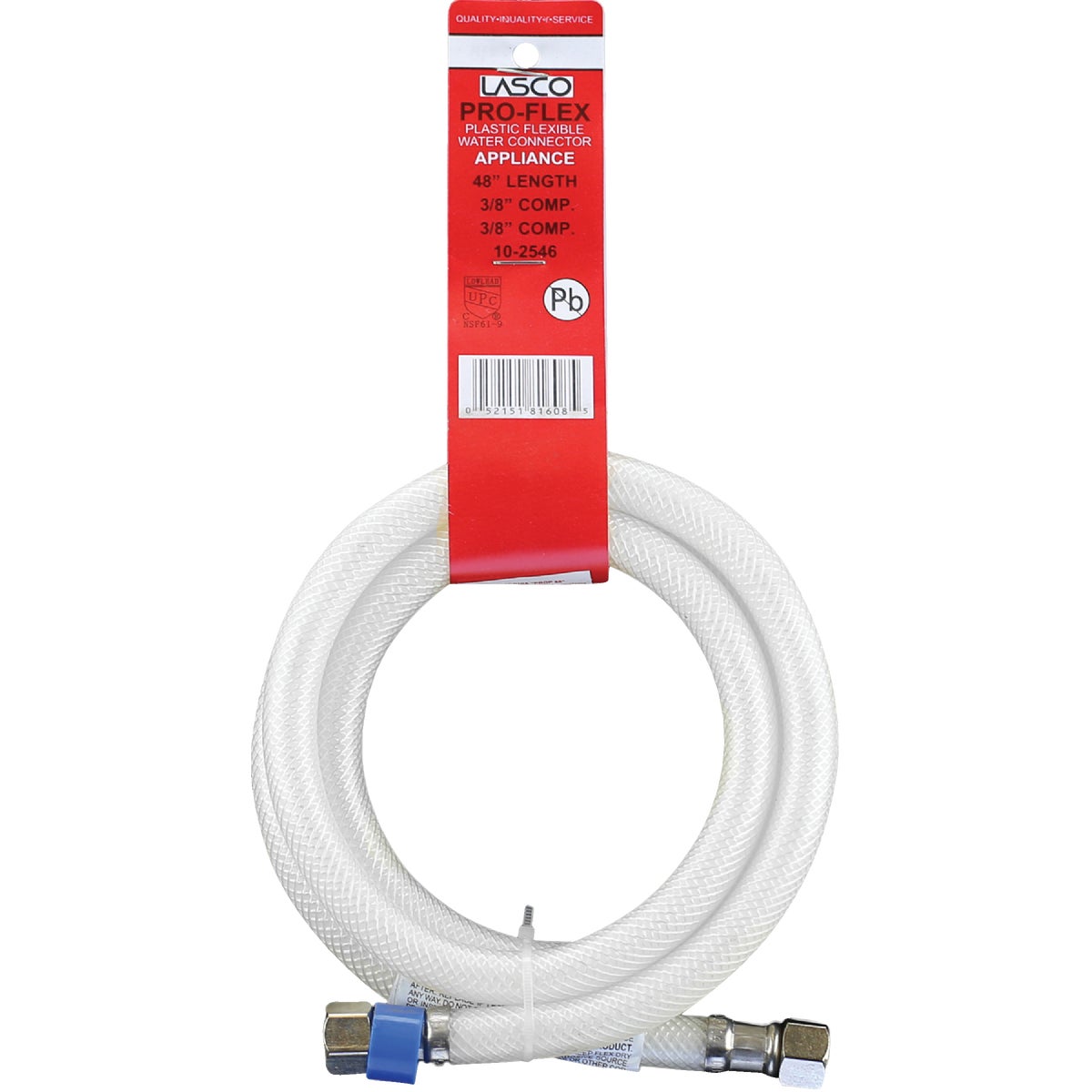 Lasco 3/8 In. C x 3/8 In. C x 48 In. L Braided Poly Vinyl Appliance Water Connector Image 2