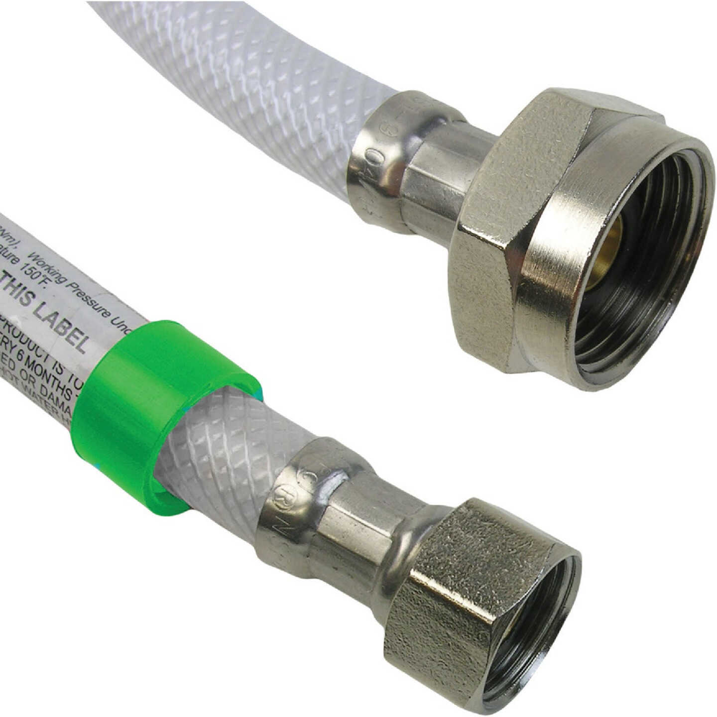Lasco 1/2 In. FIP x 7/8 In. BC x 16 In. L Poly Braided Vinyl Toilet Connector Image 1