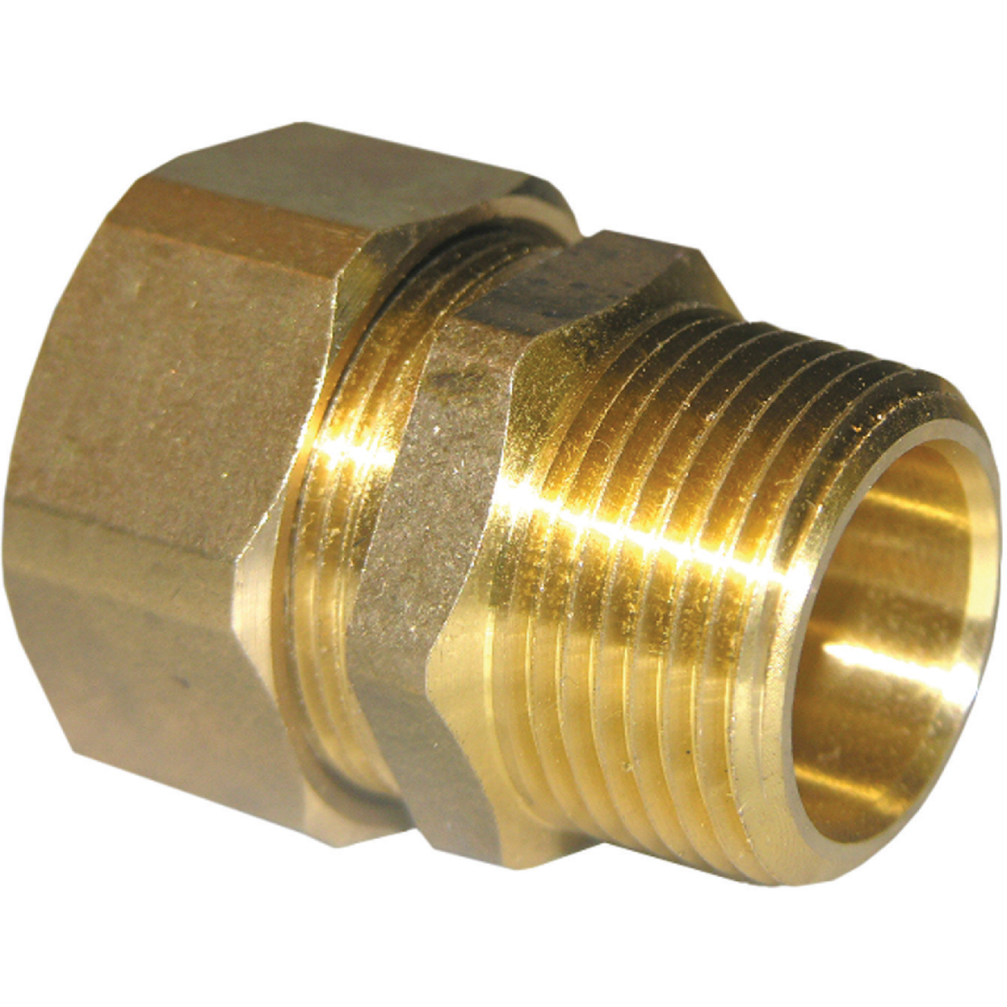 Lasco 7/8 In. C x 3/4 In. MPT Brass Compression Adapter Image 1