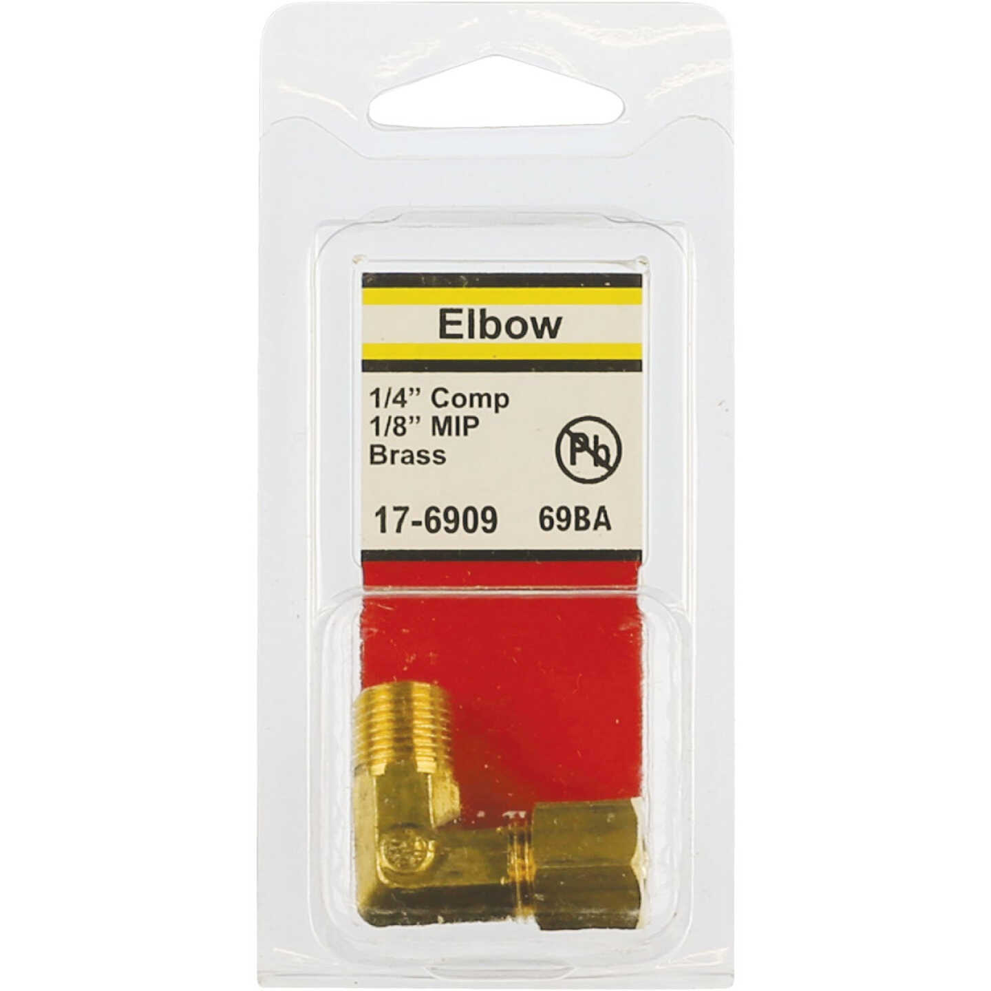 Lasco 1/4 In. C x 1/8 In. MPT 90 Deg. Compression Brass Elbow (1/4 Bend) Image 2
