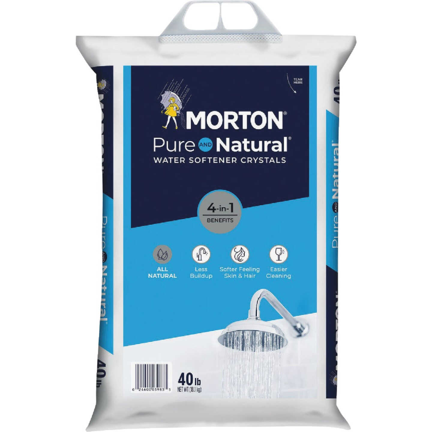 Morton Pure & Natural 40 Lb. Water Softener Salt Crystals Image 1