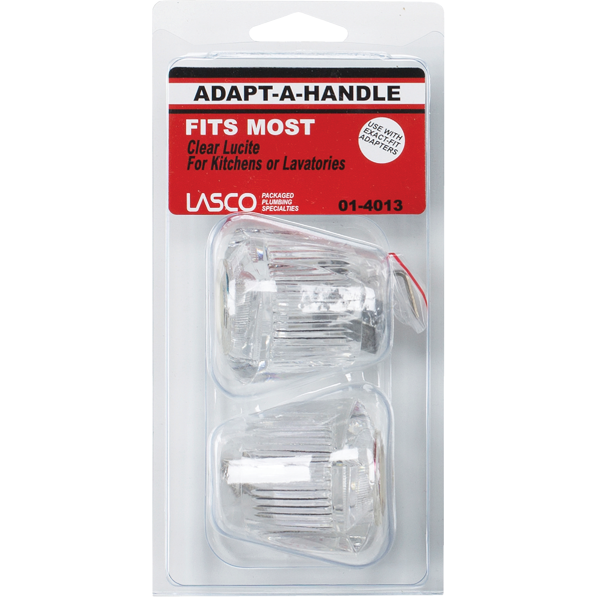 Lasco Small Acrylic Universal Clear Faucet Handle Image 2