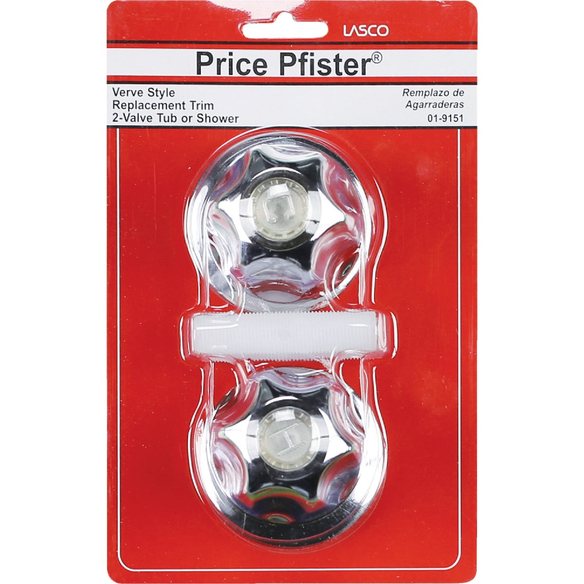 Lasco Price Pfister Round Clear Tub & Shower Handle Kit Image 2