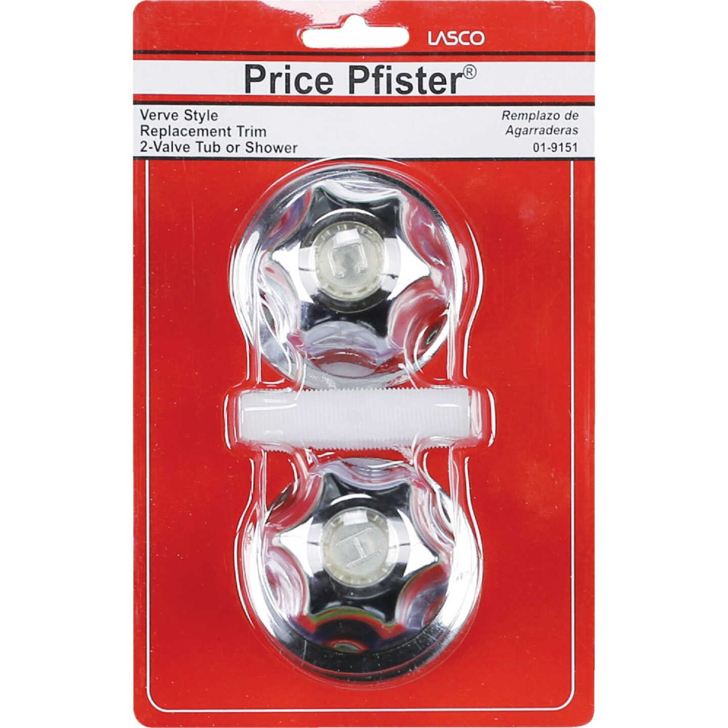 Lasco Price Pfister Round Clear Tub & Shower Handle Kit Image 2