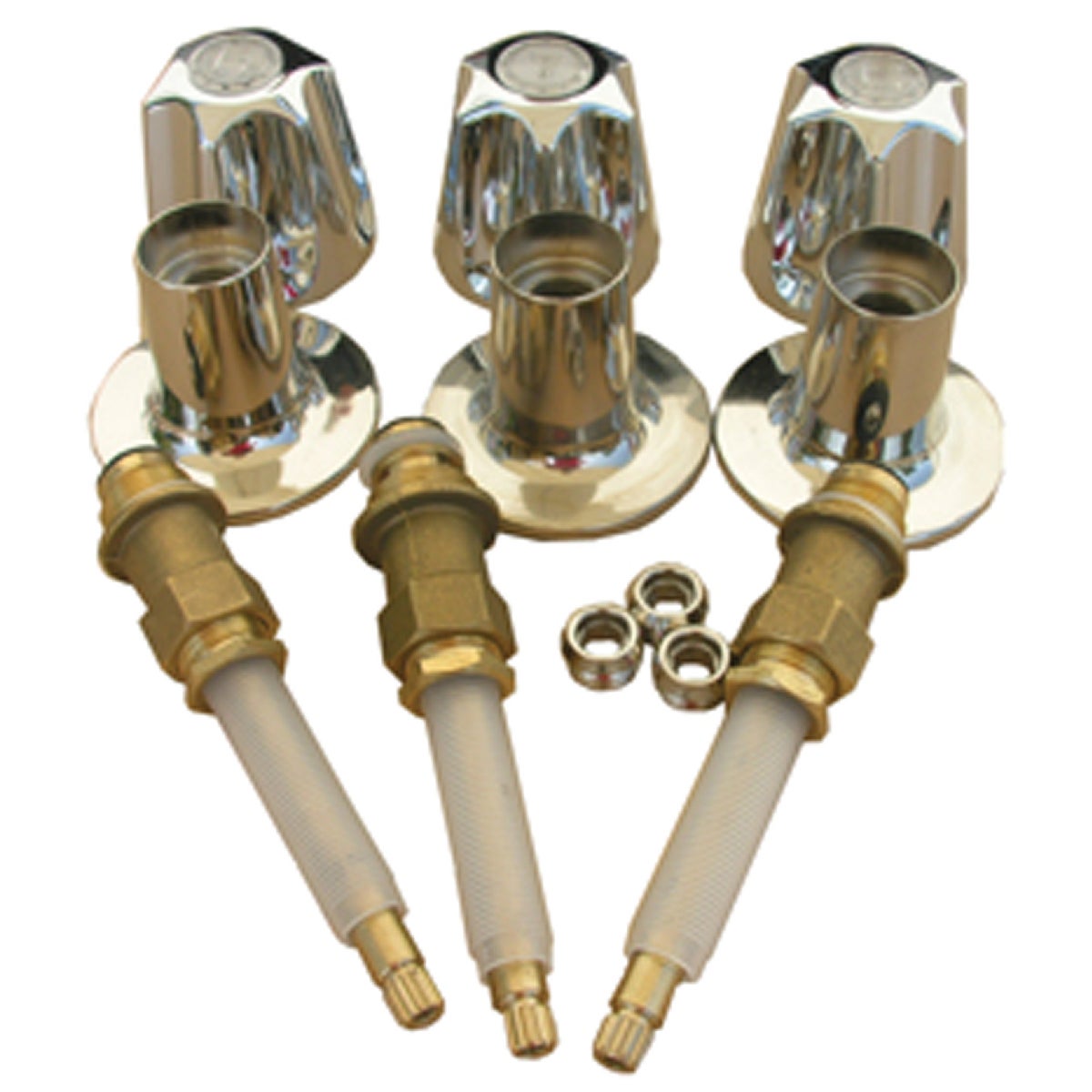 Lasco Price Pfister Round Clear Tub & Shower Handle Kit Image 1