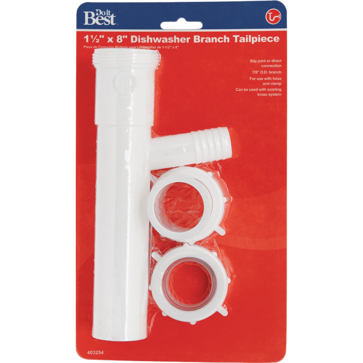 Do it Best 1-1/2 In. x 8 In. Plastic Dishwasher Tailpiece Image 2