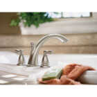 Moen Caldwell 2-Handle Lever Widespread Roman Bathtub Faucet, Spot Resist Brushed Nickel Image 3