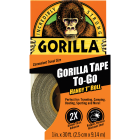 Gorilla 1 In. x 30 Ft. To-Go Heavy-Duty Duct Tape, Black Image 1