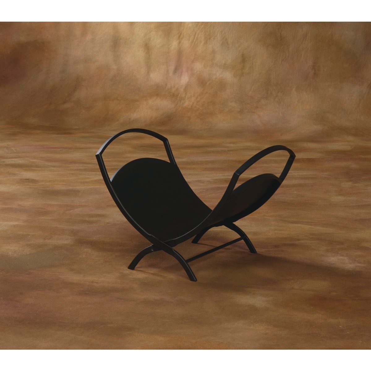 Home Impressions Hearthside Black Steel Fireplace Log Holder Image 2