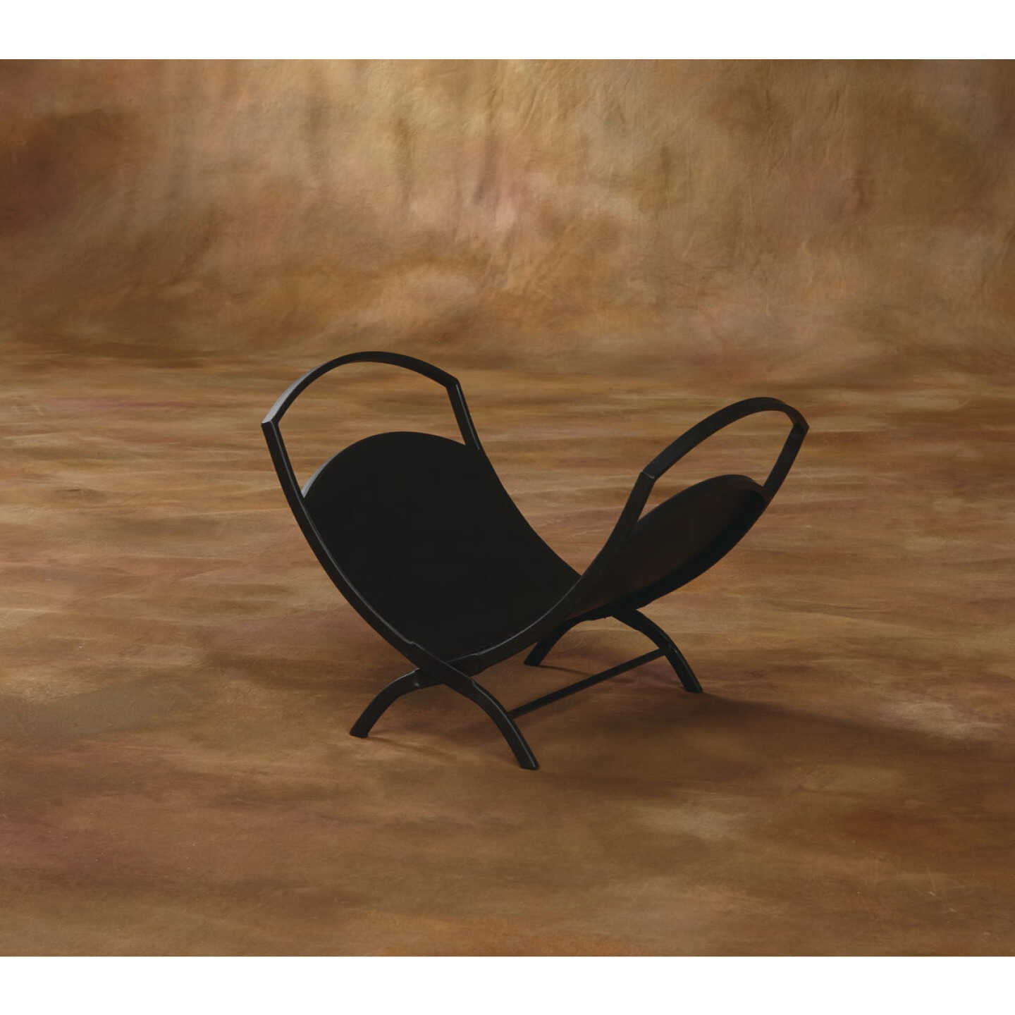 Home Impressions Hearthside Black Steel Fireplace Log Holder Image 2