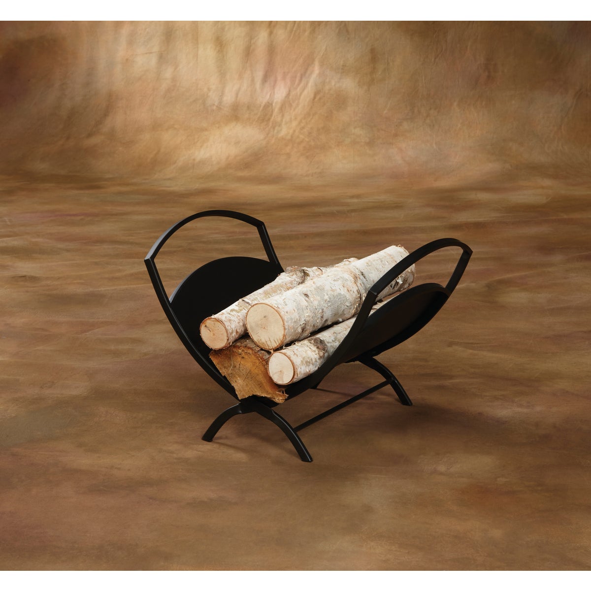 Home Impressions Hearthside Black Steel Fireplace Log Holder Image 3