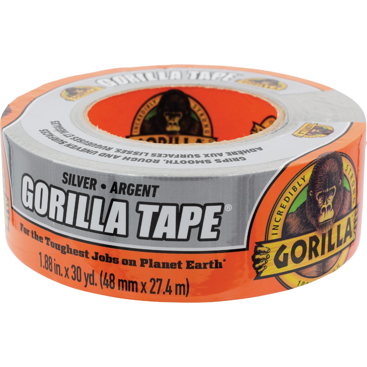 Gorilla 1.88 In. x 30 Yd. Heavy-Duty Duct Tape, Silver Image 4