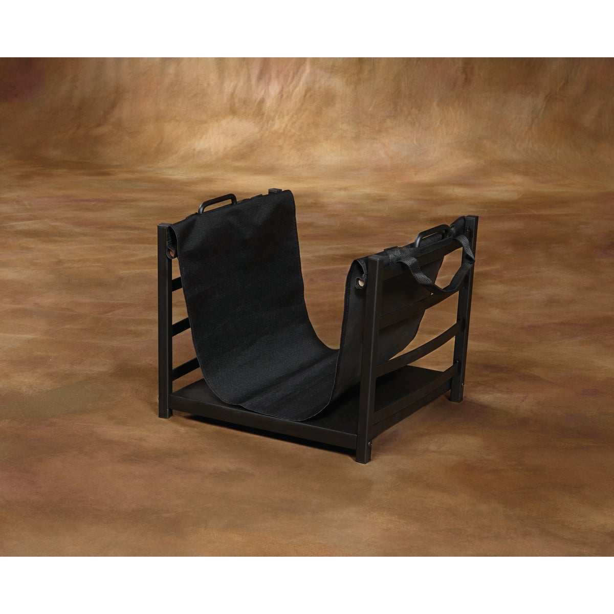 Home Impressions Steel & Canvas 16 In. W x 13-1/2 In. H x 15 In. D Black Fireplace Log Holder Image 2