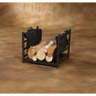Home Impressions Steel & Canvas 16 In. W x 13-1/2 In. H x 15 In. D Black Fireplace Log Holder Image 3