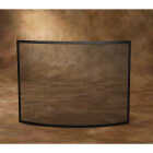 Home Impressions Black Curved Fireplace Screen Image 2