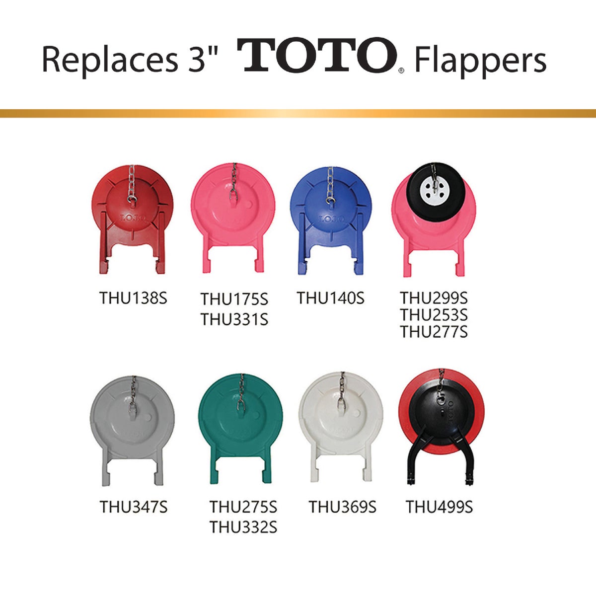 Korky TOTO 3 In. Rubber Adjustable Flapper Image 3