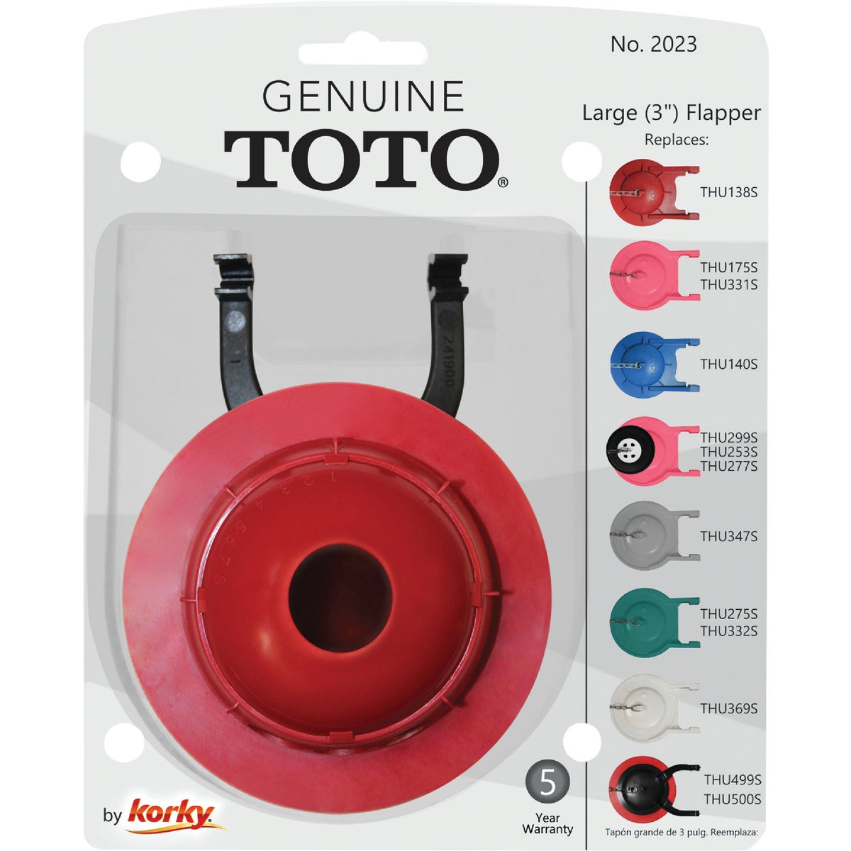 Korky TOTO 3 In. Rubber Adjustable Flapper Image 4