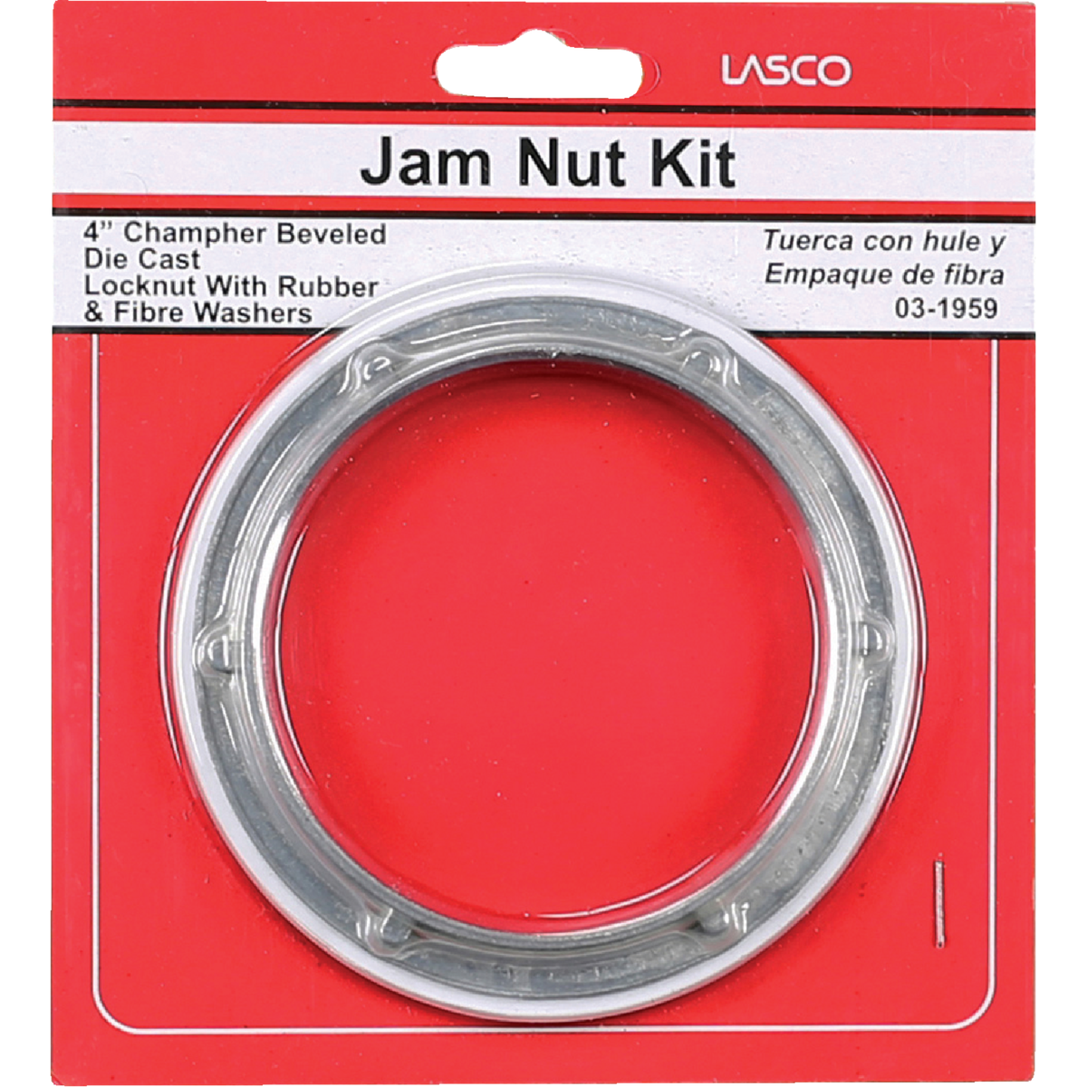 Lasco 4 In. Sink Basket Strainer Nut with Washers Image 2