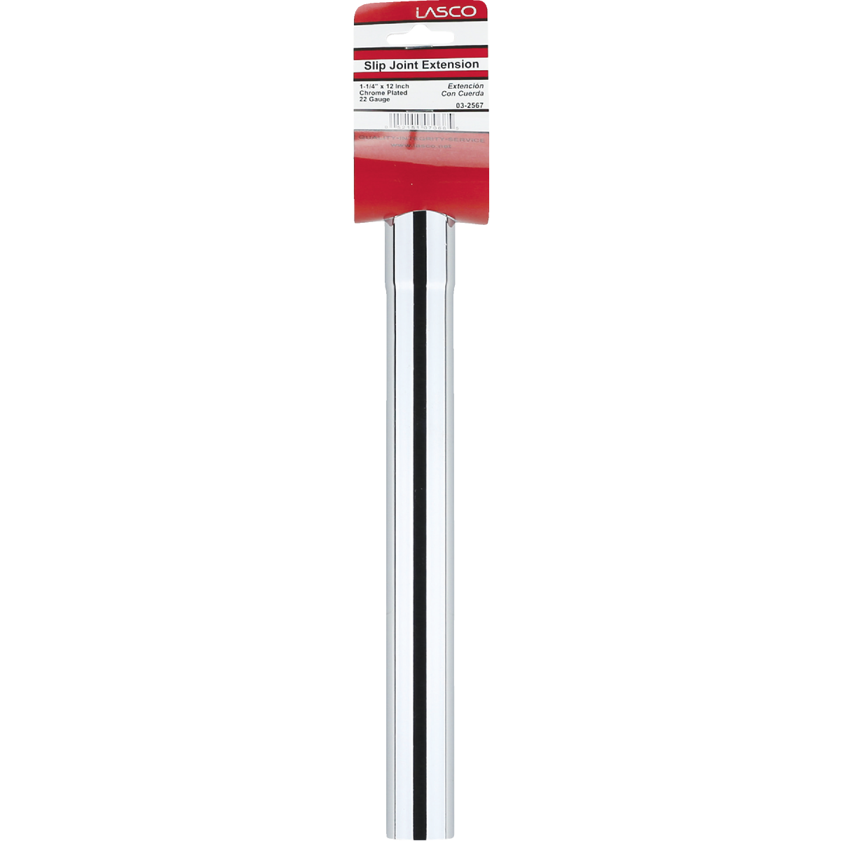 Lasco 1-1/4 In. x 12 In. Chrome Plated Extension Tube Image 2