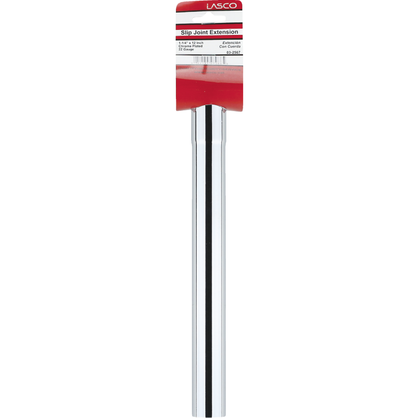 Lasco 1-1/4 In. x 12 In. Chrome Plated Extension Tube Image 2