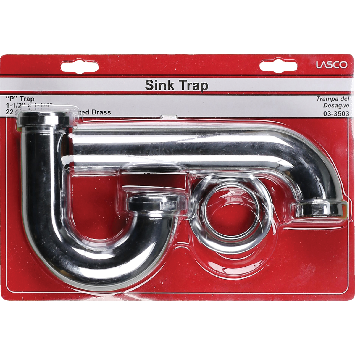Lasco 1-1/2 In. x 1-1/4 In. Chrome Plated P-Trap Image 2