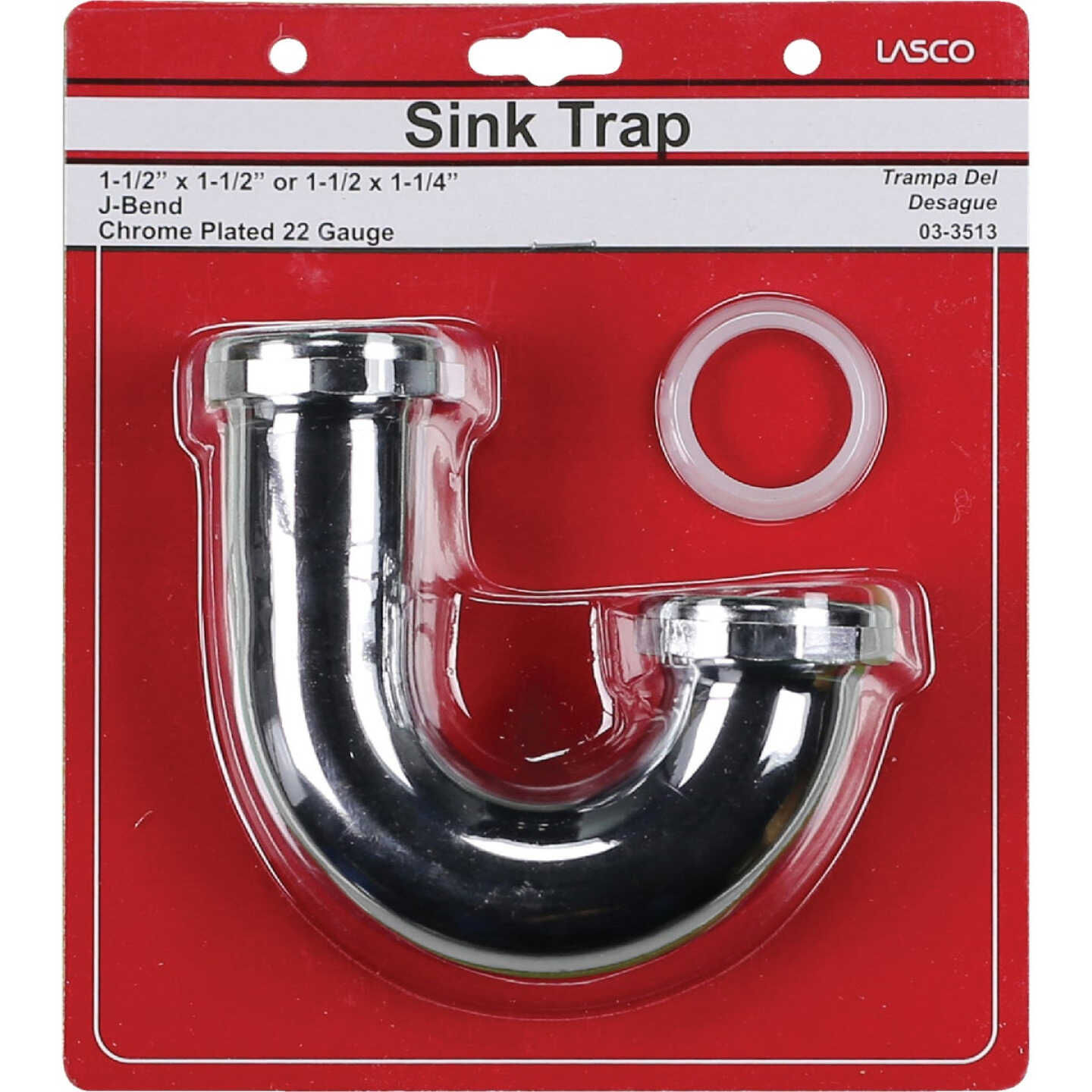 Lasco 1-1/2 In. or 1-1/4 In. Chrome Plated J-Bend Image 2