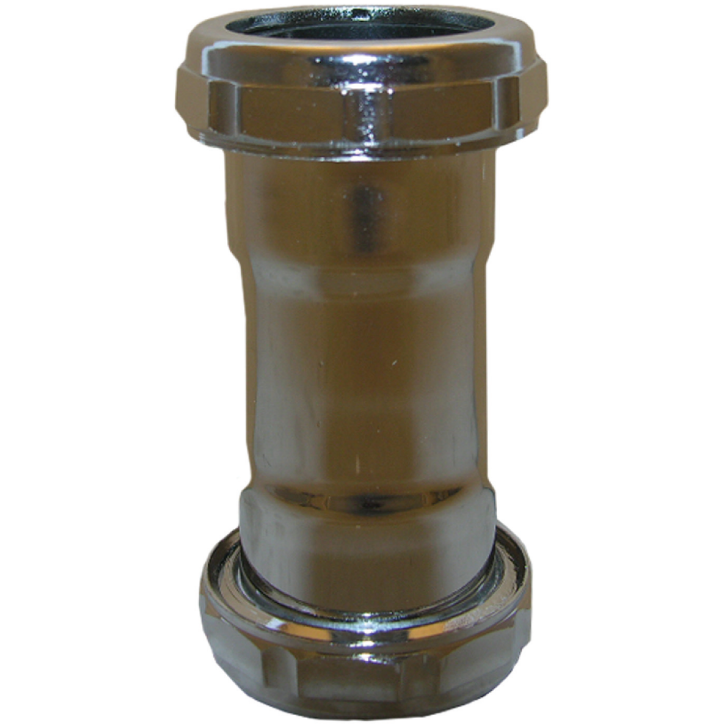 Lasco 1-1/4 In. Chrome-Plated Brass Straight Coupling Image 1