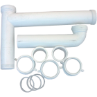 Lasco 1-1/2 In. OD x 16 In. White Plastic End Outlet Waste Image 1