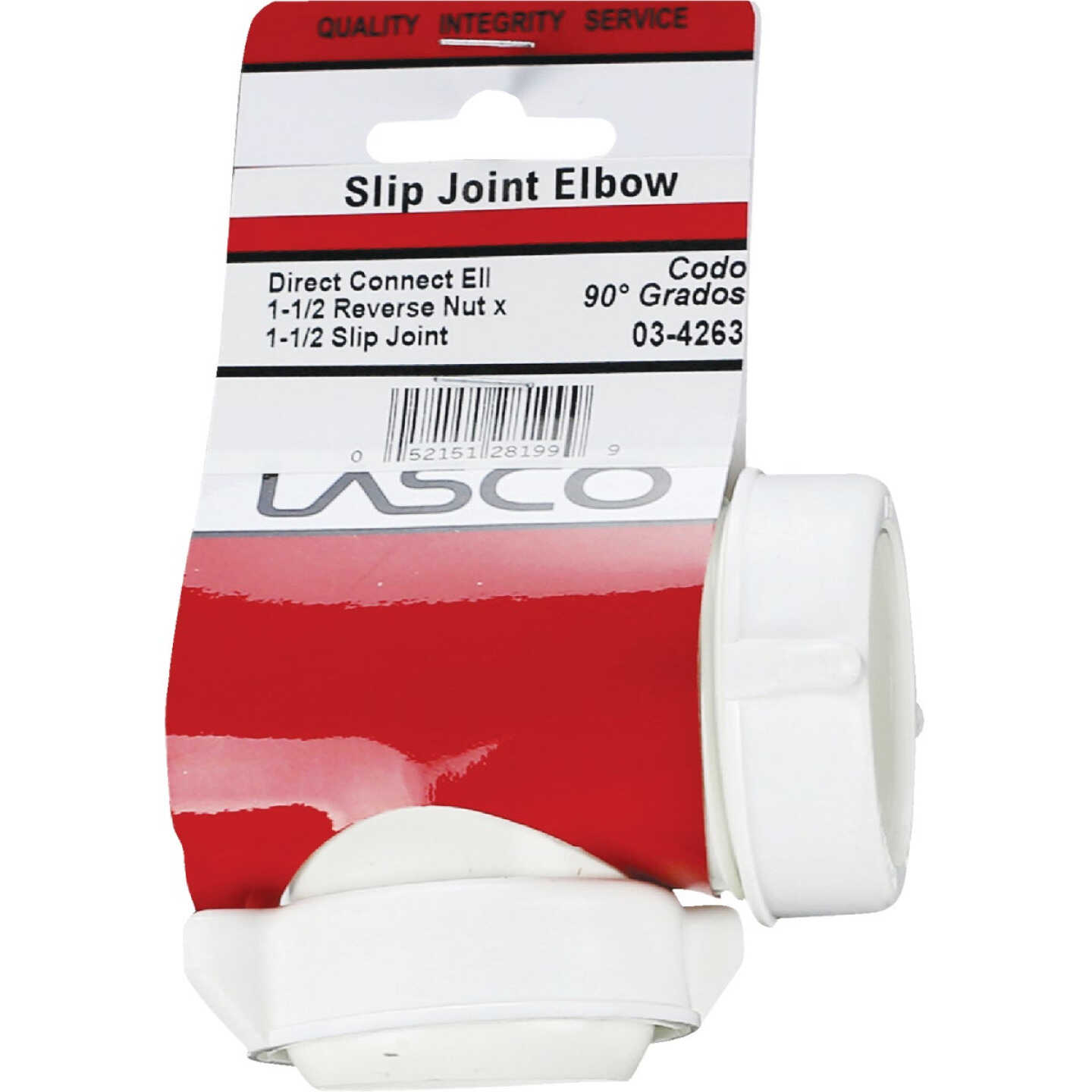 Lasco 1-1/2 In. White Plastic Elbow Image 2