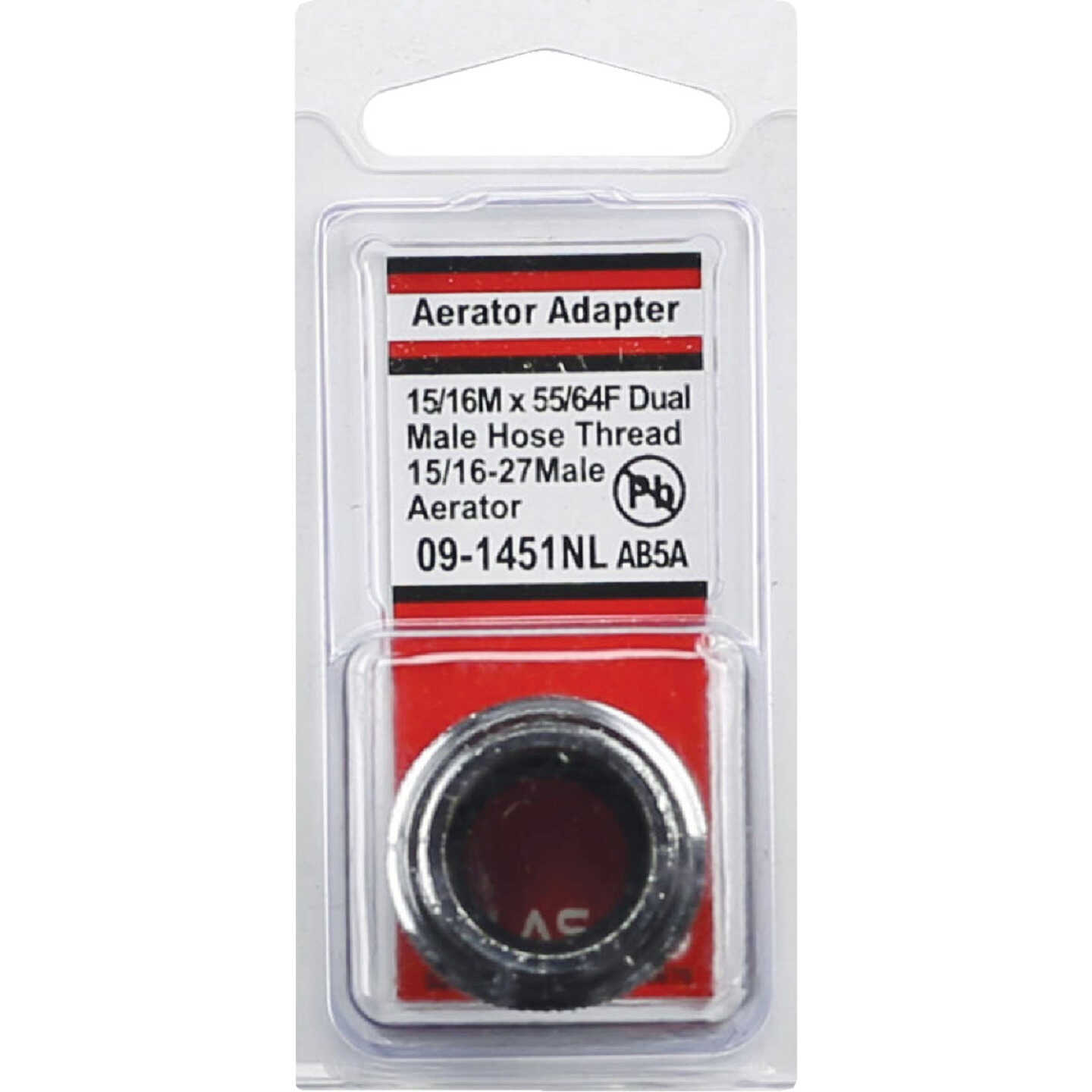 Lasco No Lead Dual Thread Male Faucet Adapter, Chrome-Plated Image 2