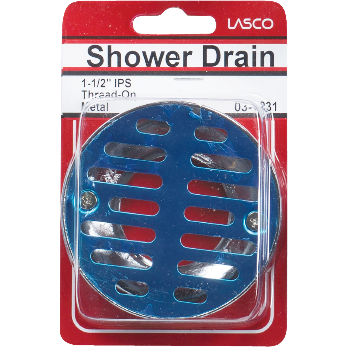 Lasco 3-1/2 In. Chrome Plated Shower Drain Strainer for Tile Installations, 1-1/2 In. FPT Outlet Image 2