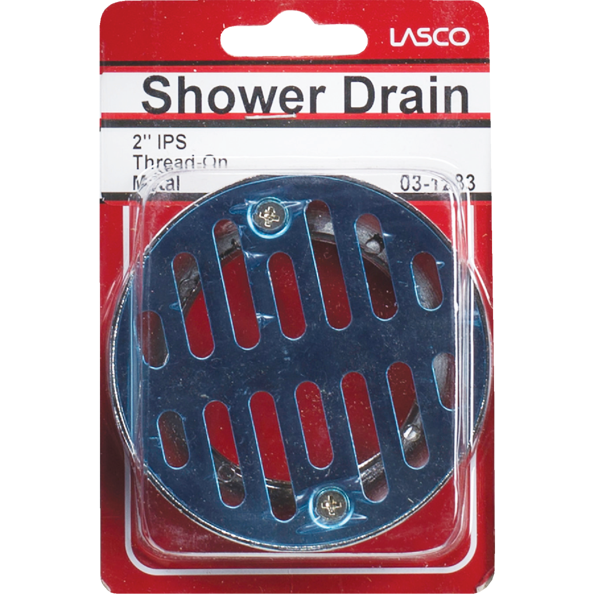 Lasco 3-1/2 In. Chrome Plated Shower Drain Strainer for Tile Installations, 2 In. FPT Outlet Image 2