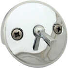 Lasco Two-Hole Chrome Bath Drain Face Plate with Trip Lever Image 1