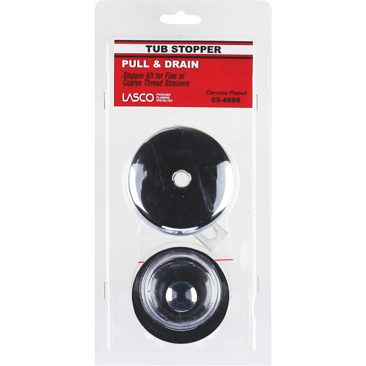 Lasco Polished Chrome Push Pull Bath Drain Trim Kit Image 2