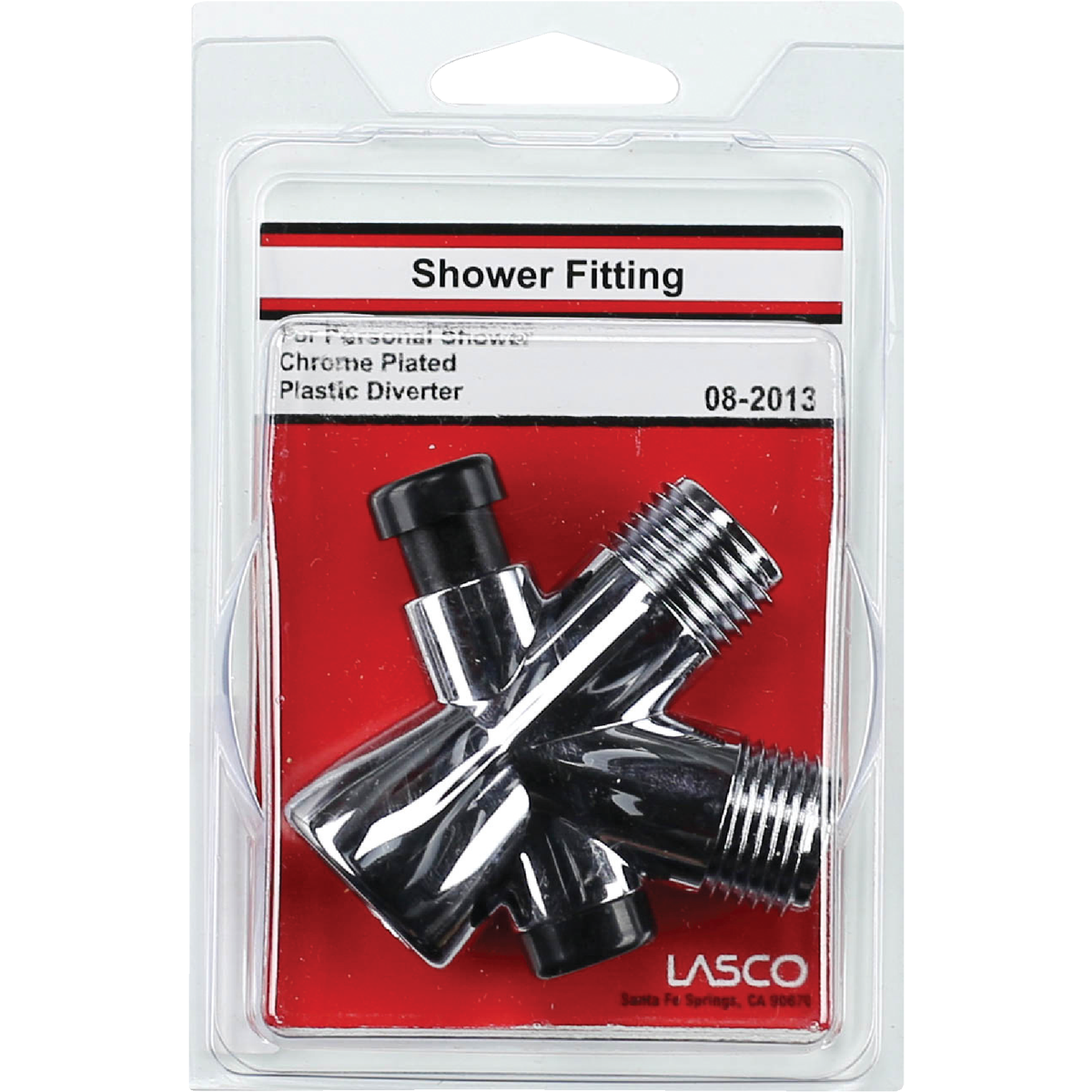 Lasco 1/2 In. Turn Lever Chrome Plastic Shower Diverter Image 2