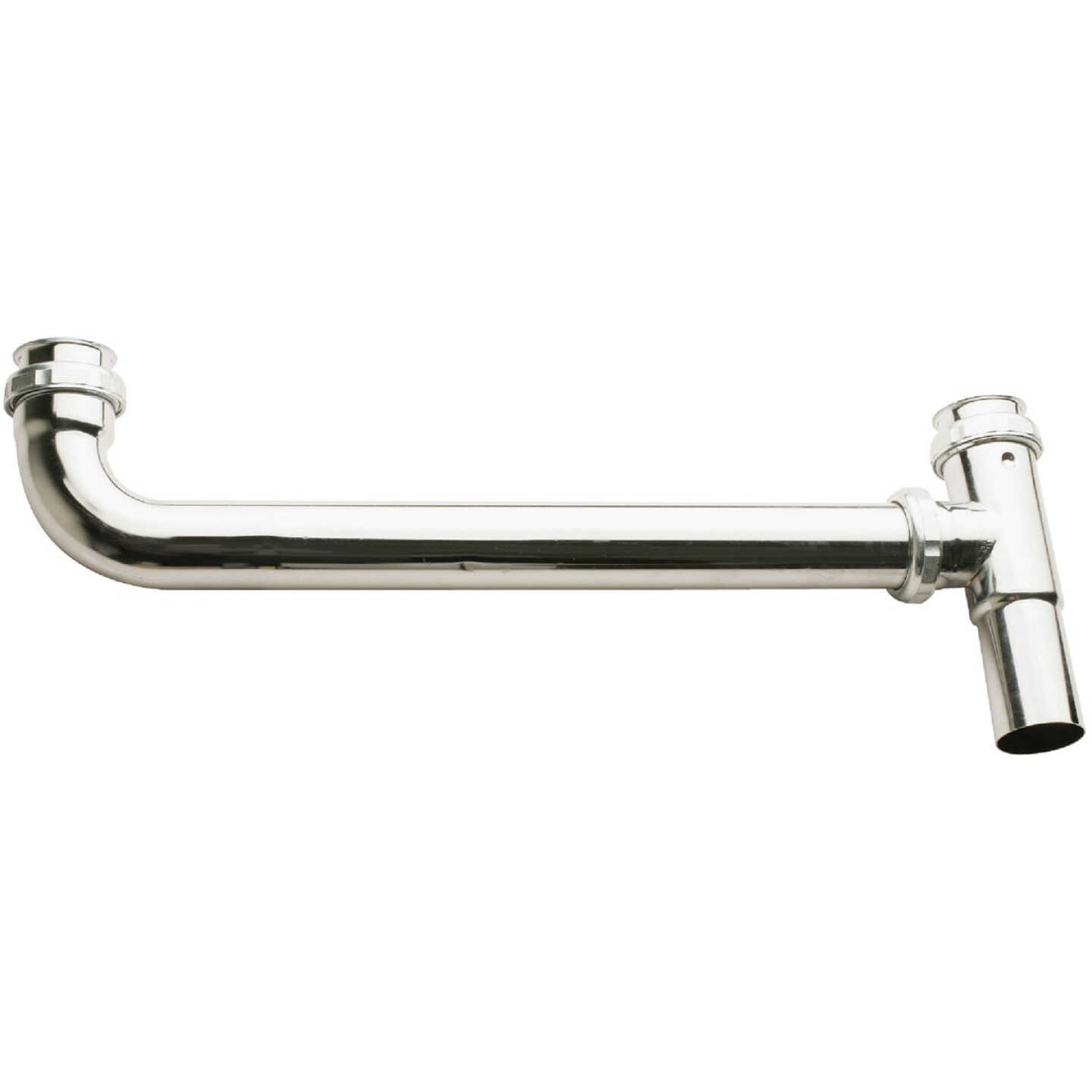 Keeney 1-1/2 In. x 16 In. Satin Nickel End Outlet Waste Image 1