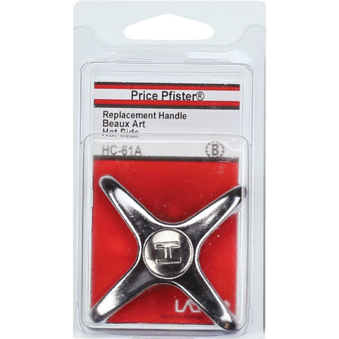 Lasco Price Pfister Beaux Art Hot Handle Chrome Tub & Shower Handle Kit Image 2