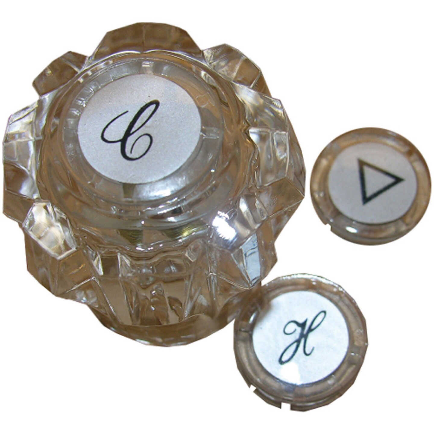 Lasco Sterling Hot & Cold Clear Tub & Shower Handle Kit Image 1