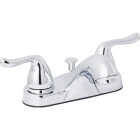 Home Impressions Polished Chrome 2-Handle Knob 4 In. Centerset Bathroom Faucet with Pop-Up Image 1