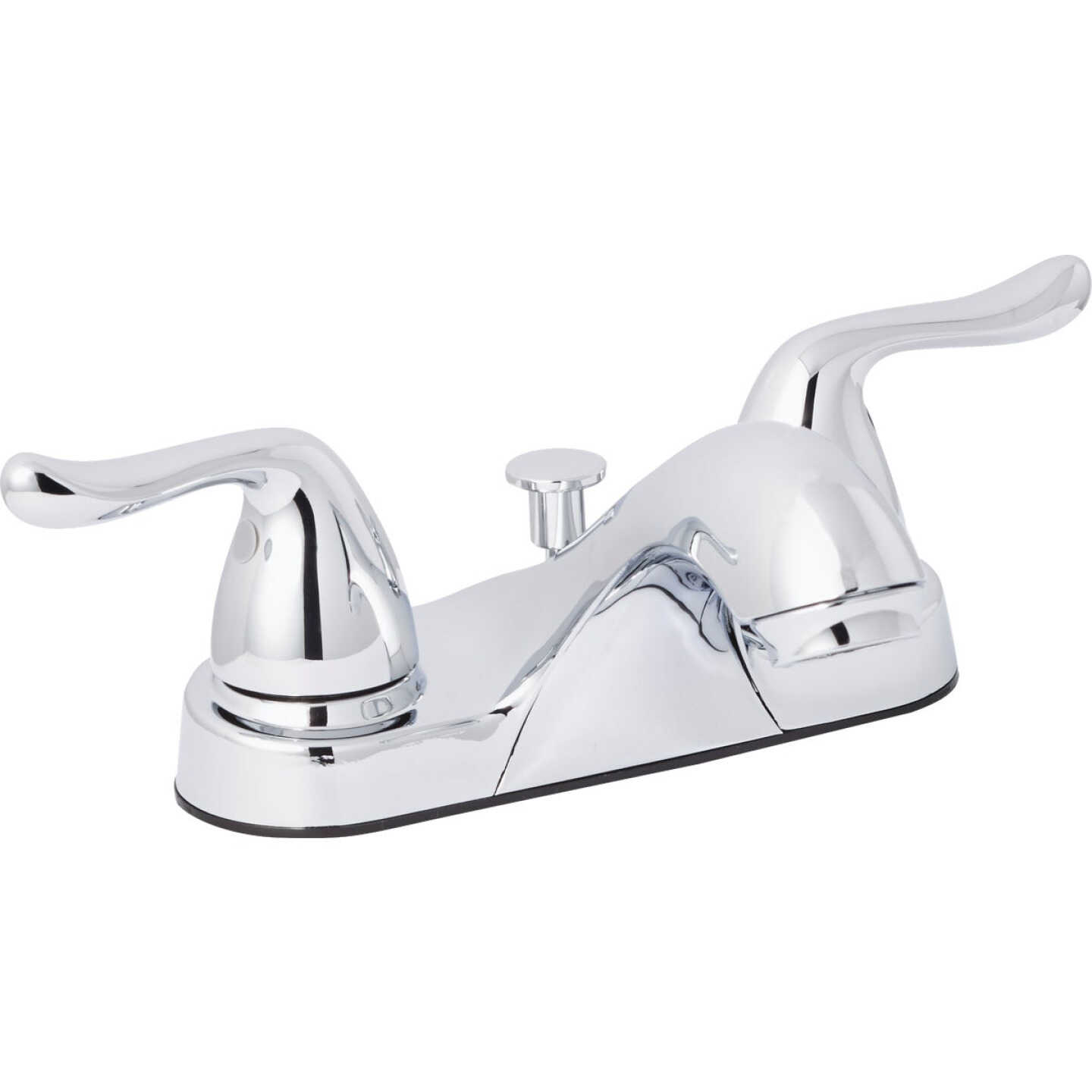 Home Impressions Polished Chrome 2-Handle Knob 4 In. Centerset Bathroom Faucet with Pop-Up Image 1