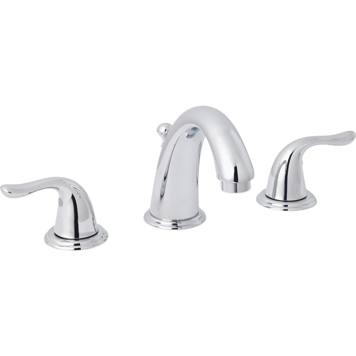 Home Impressions Polished Chrome 2-Handle Lever 6 In. to 12 In. Widespread Bathroom Faucet with Pop-Up Image 1