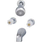 Home Impressions Chrome 2-Handle Acrylic Knob Tub & Shower Faucet Image 1