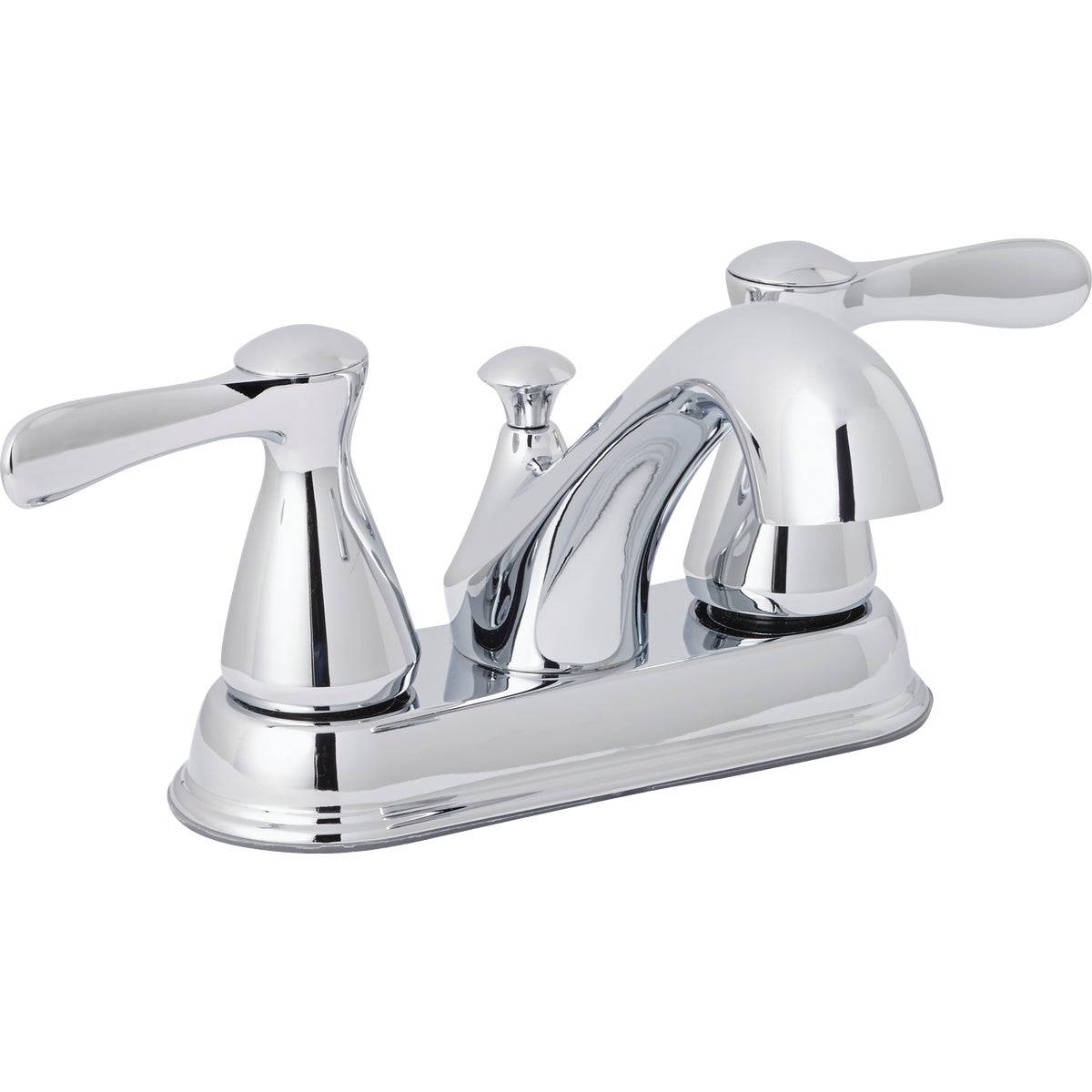 Home Impressions Traditional Polished Chrome 2-Handle Lever 4 In. Centerset Bathroom Faucet with Pop-Up Image 1